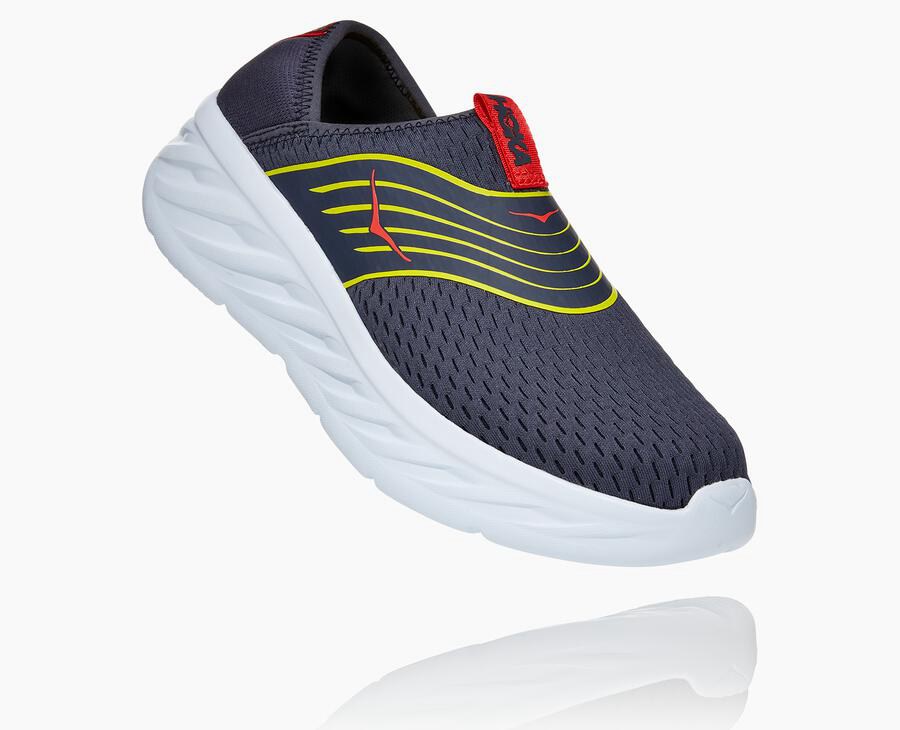 Hoka One One Mens Sandals - ORA Recovery - Navy/White - ODHR68097
